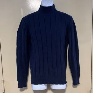SHEIN Men's Deep Blue Turtleneck Sweater